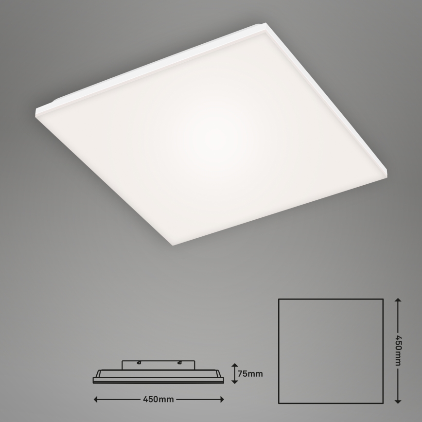 Briloner 7378-116 - Dimmbare LED-Deckenleuchte FRAMELESS LED/24W/230V 3000-6500K + Fernbedienung