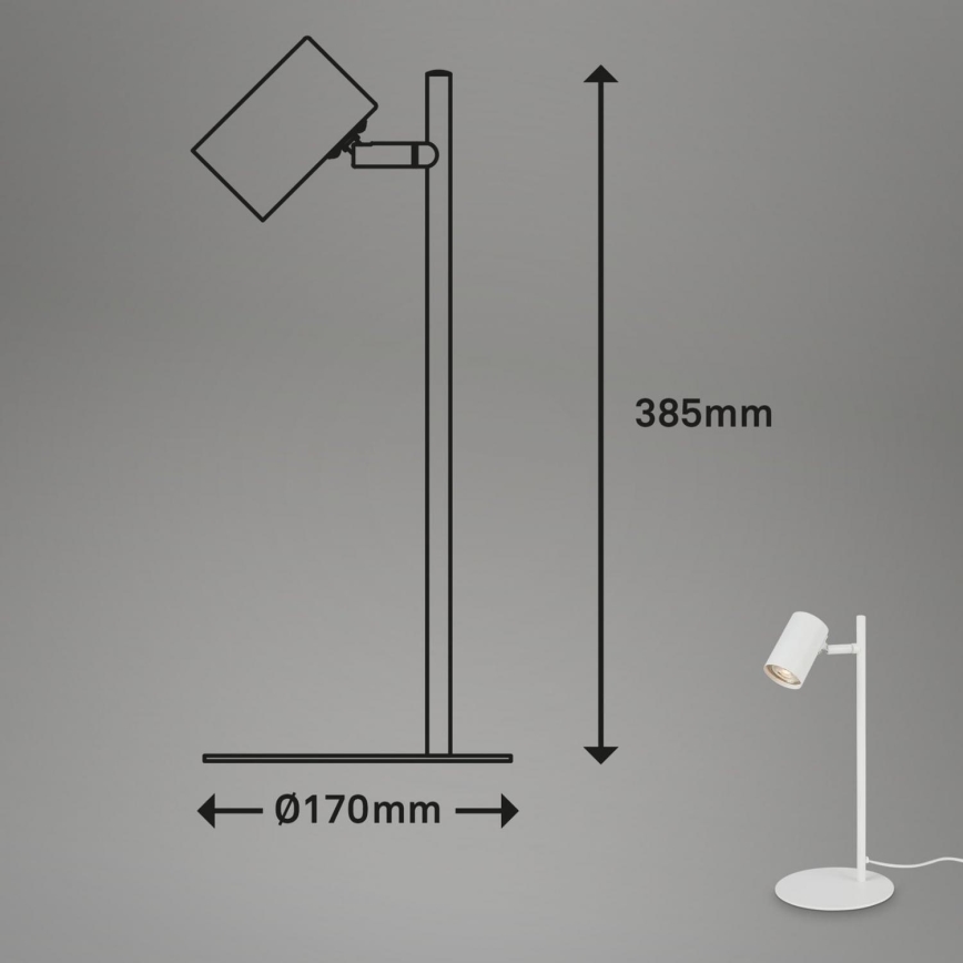 Briloner 7408-016 - Tischleuchte RETRO 1xGU10/9W/230V weiß