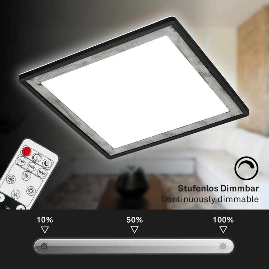 Briloner 7459-414 - Dimmbare LED-Deckenleuchte SLIM LED/22W/230V 2700-6500K + Fernbedienung