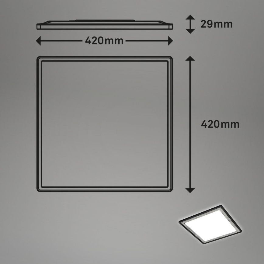 Briloner 7459-414 - Dimmbare LED-Deckenleuchte SLIM LED/22W/230V 2700-6500K + Fernbedienung