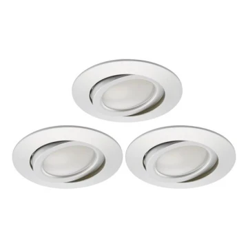 Briloner 8309-039 - SET 3x Dimmbare LED-Einbauleuchte für Badezimmer LED/5W/230V IP23