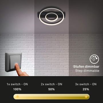 Briloner - Dimmbare LED-Aufbauleuchte FRAME LED/24W/230V