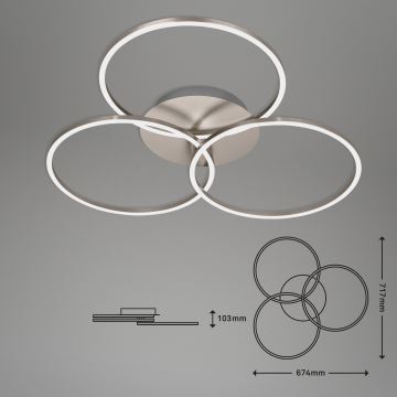 Briloner - Dimmbare LED-Aufbauleuchte FRAME LED/40W/230V