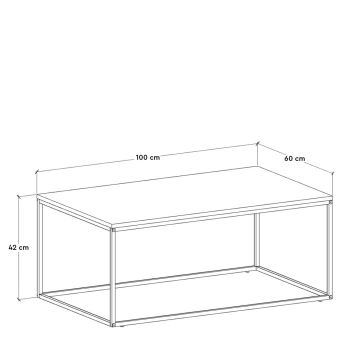 Couchtisch 42x100 cm braun