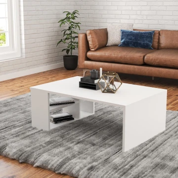 Couchtisch DEFNE 34x90 cm weiß