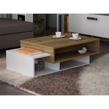 Couchtisch TAB 32x105 cm weiß/braun