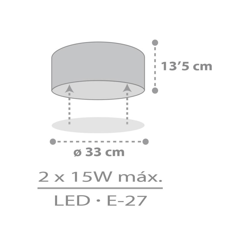 Dalber 42006E - Kinder-Deckenleuchte COLOR LIGHT 2xE27/15W/230V weiß