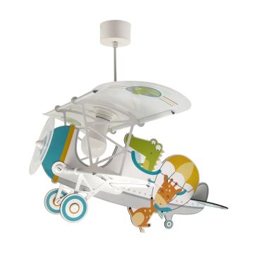 Dalber 54542 - Hängeleuchte für Kinder LITTLE CROCODILE 1xE27/15W/230V