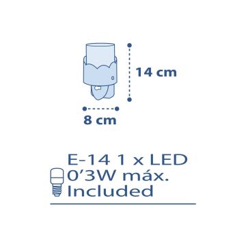 Dalber 61235T - LED-Fassungsleuchte MOON 1xE14/0,3W/230V