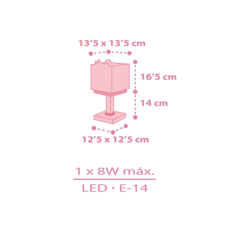 Dalber 63111S - Kinderlampe JUNGLE 1xE14/8W/230V rosa