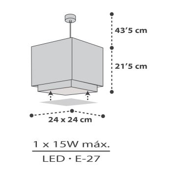 Dalber 63372 - Hängeleuchte für Kinder LITTLE PIXEL 1xE27/15W/230V