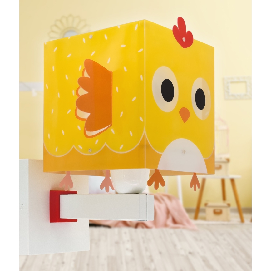 Dalber 64649 - Kinder-Wandleuchte LITTLE CHICKEN 1xE27/15W/230V