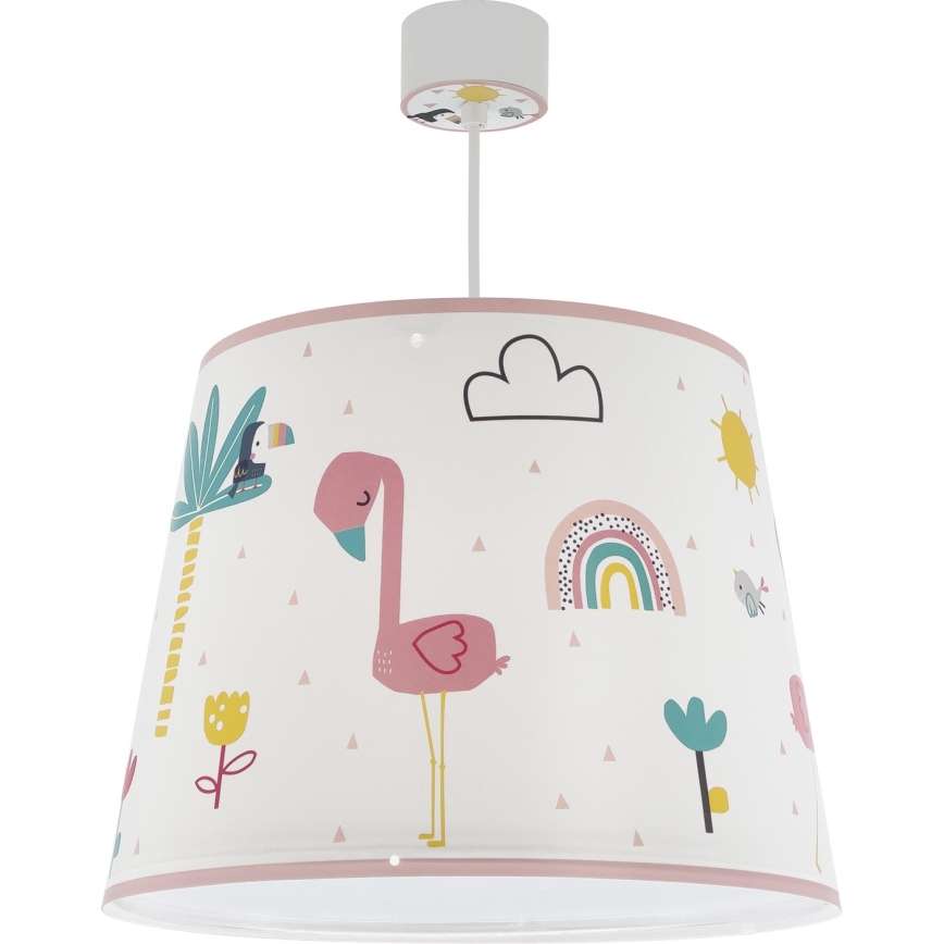 Dalber 82462 - Hängeleuchte für Kinder FLAMINGO 1xE27/15W/230V