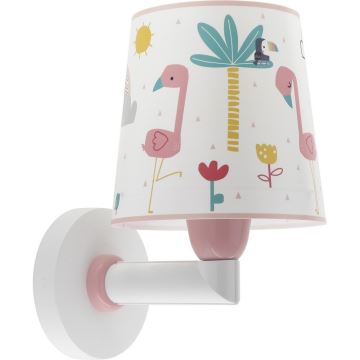 Dalber 82469 - Kinder-Wandleuchte FLAMINGO 1xE27/15W/230V