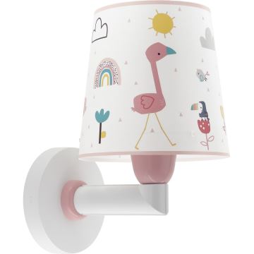 Dalber 82469 - Kinder-Wandleuchte FLAMINGO 1xE27/15W/230V