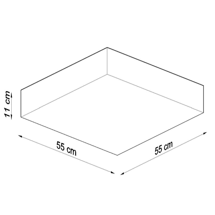 Deckenleuchte HORUS 4xE27/60W/230V grau