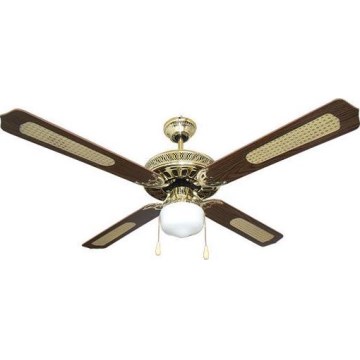 Deckenventilator 1xE27/70W/230V d 132 cm braun/golden