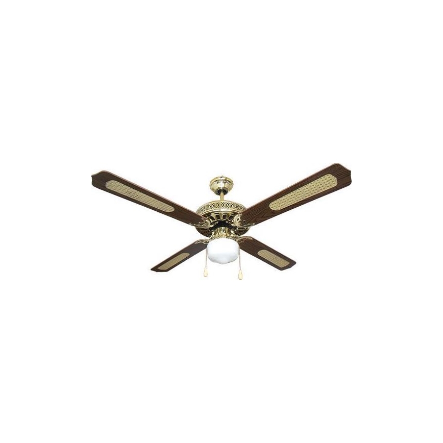 Deckenventilator 1xE27/70W/230V d 132 cm braun/golden