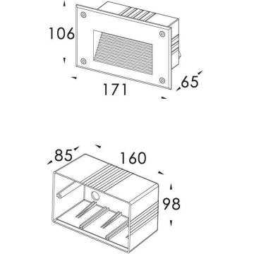 Deko-Light 100028 - Einbaubeleuchtung SIDE 1xG9/40W/230V IP65