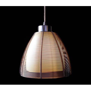 Deko-Light 342025 - Hängeleuchte an Schnur FILO 1xE27/60W/230V d 19 cm silbern