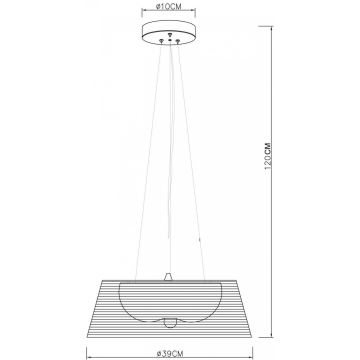 Deko-Light 342032 - Hängeleuchte an Schnur FILO 3xE27/60W/230V d 39 cm schwarz