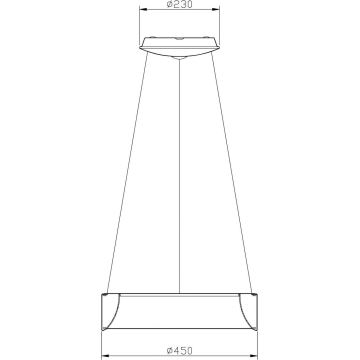 Deko-Light 342122 - Dimmbare LED-Hängeleuchte an Schnur SCULPTORIS LED/27W/230V 3000K d 45 cm