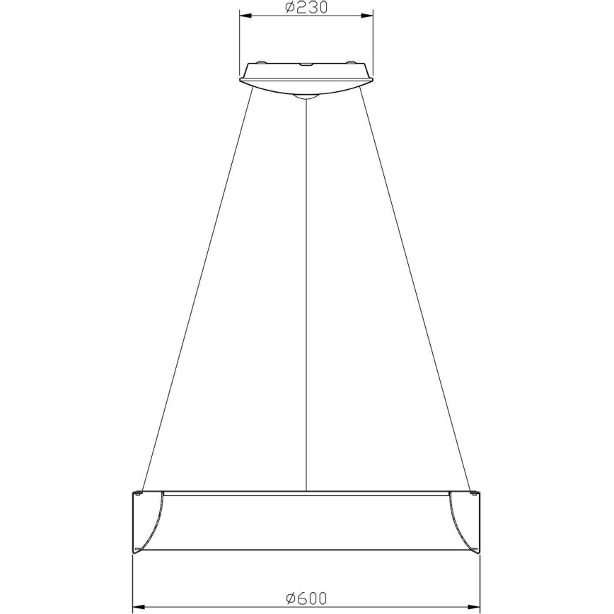 Deko-Light 342125 - Dimmbare LED-Hängeleuchte an Schnur SCULPTORIS LED/27W/230V 4000K d 60 cm