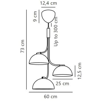 DFTP by Nordlux - Hängeleuchte TULLIO 3xE14/25W/230V weiß