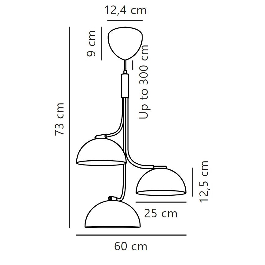 DFTP by Nordlux - Hängeleuchte TULLIO 3xE14/25W/230V weiß