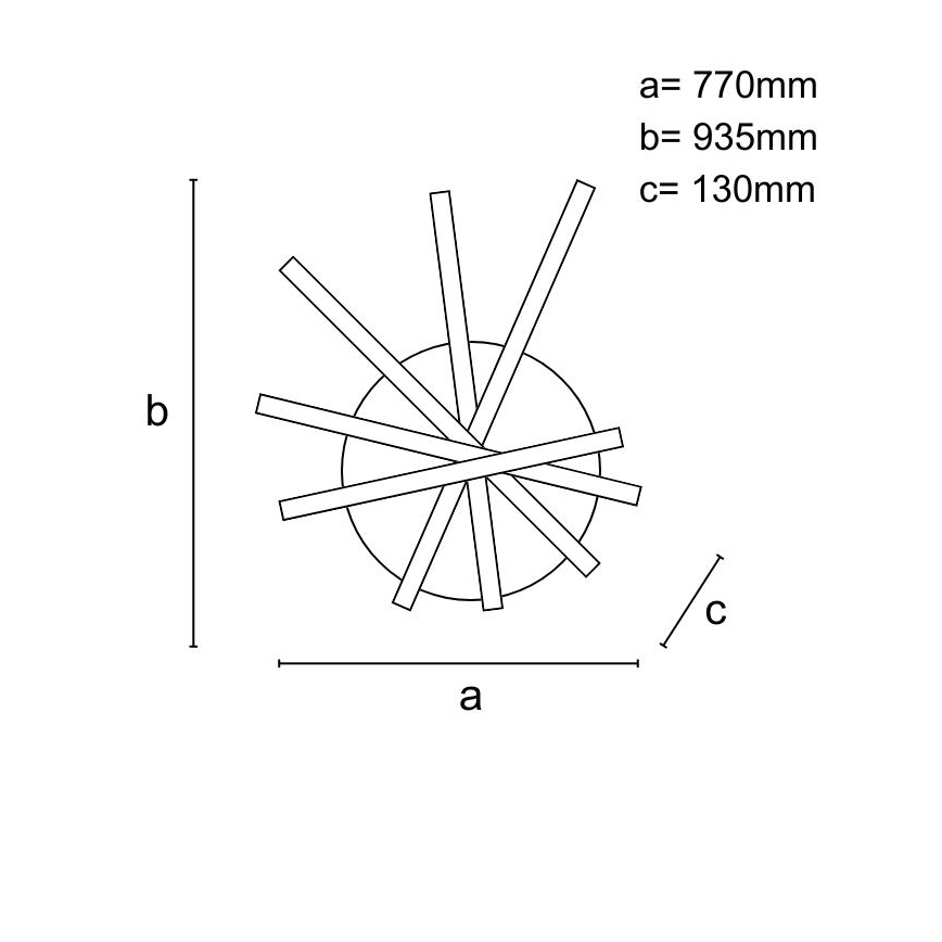 Dimmbare LED-Aufbauleuchte LED/120W/230V 3000-6500K + Fernbedienung