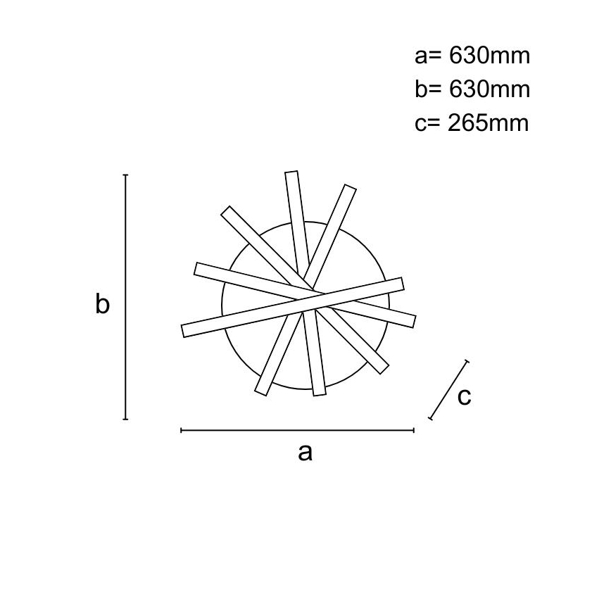 Dimmbare LED-Aufbauleuchte LED/75W/230V 3000-6500K + Fernbedienung