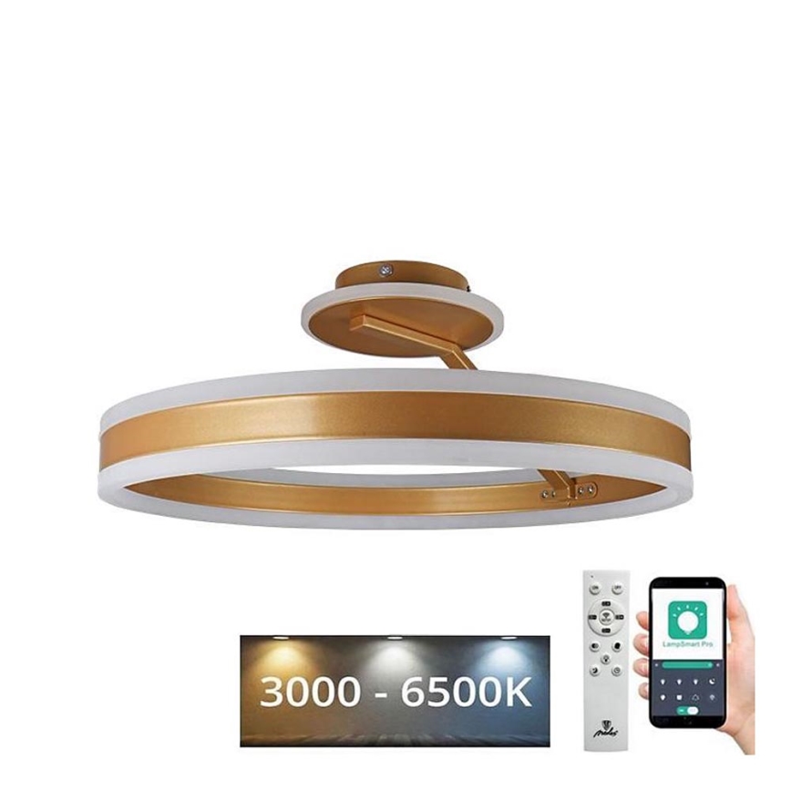 Dimmbare LED-Aufbauleuchte LED/86W/230V 3000-6500K golden + Fernbedienung
