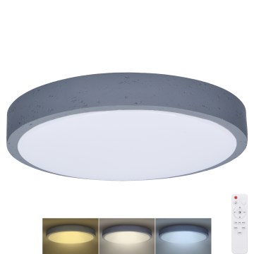 Dimmbare LED-Deckenleuchte GREY LED/48W/230V 3000-6500K grau d 38 cm + Fernbedienung