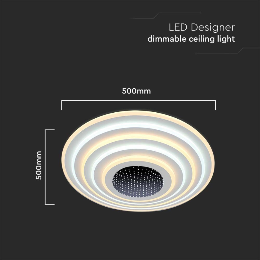 Dimmbare LED-Deckenleuchte LED/125W/230V 3000-6500K + Fernbedienung