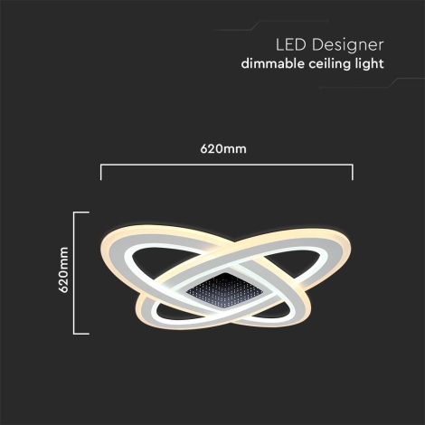 Dimmbare LED-Deckenleuchte LED/130W/230V 3000-6500K + Fernbedienung