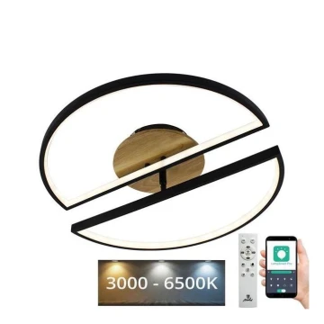 Dimmbare LED-Deckenleuchte LED/75W/230V 3000-6500K Buche + Fernbedienung