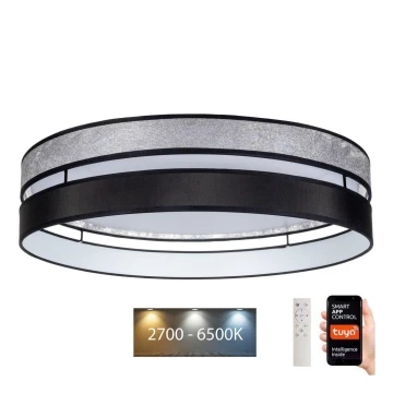 Dimmbare LED-Deckenleuchte LIMA LED/36W/230V 2700-6500K Wi-Fi Tuya + Fernbedienung schwarz/silbern