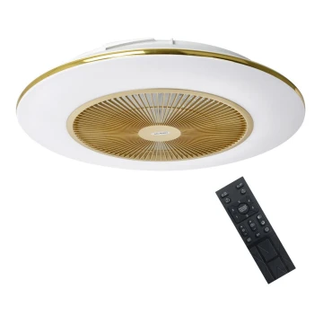 Dimmbare LED-Deckenleuchte mit Ventilator ARIA LED/38W/230V 3000-6000K gold + Fernbedienung