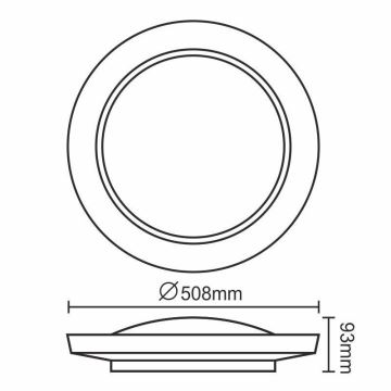 Dimmbare LED-Deckenleuchte OPAL LED/24W/230V + Fernbedienung