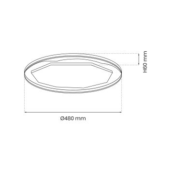 Dimmbare LED-Deckenleuchte OPTIMA LED/52W/230V 3000-6000K + Fernbedienung