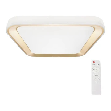 Dimmbare LED-Deckenleuchte QUADRO LED/38W/230V 3000-6000K weiß/golden + Fernbedienung