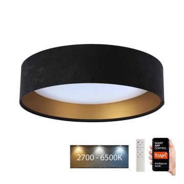 Dimmbare LED-Deckenleuchte SMART GALAXY LED/24W/230V d. 45 cm 2700-6500K Wi-Fi Tuya schwarz/golden + Fernbedienung