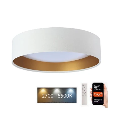 Dimmbare LED-Deckenleuchte SMART GALAXY LED/24W/230V d. 45 cm 2700-6500K Wi-Fi Tuya weiß/golden + Fernbedienung