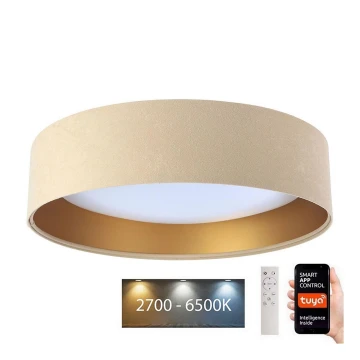 Dimmbare LED-Deckenleuchte SMART GALAXY LED/36W/230V d. 55 cm 2700-6500K Wi-Fi Tuya beige/golden + Fernbedienung