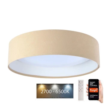 Dimmbare LED-Deckenleuchte SMART GALAXY LED/36W/230V d. 55 cm 2700-6500K Wi-Fi Tuya beige/weiß + Fernbedienung