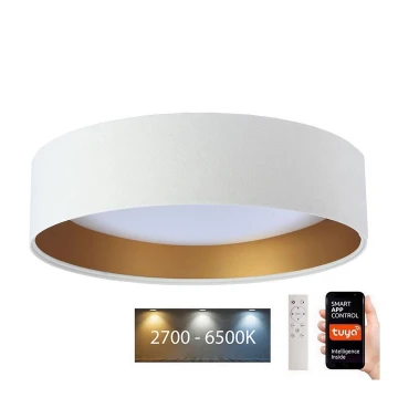 Dimmbare LED-Deckenleuchte SMART GALAXY LED/36W/230V d. 55 cm 2700-6500K Wi-Fi Tuya weiß/golden + Fernbedienung