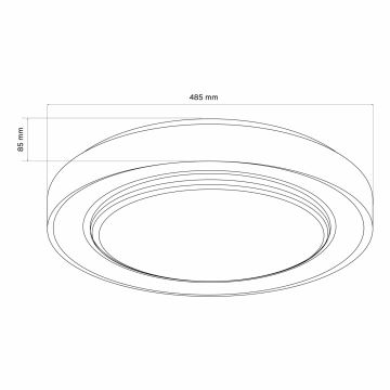 Dimmbare LED-Deckenleuchte für Badezimmer ZYGMUNT LED/72W/230V 3000-6000K IP44 + Fernbedienung