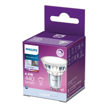 Dimmbare LED-Glühbirne Philips GU10/4,6W/230V 4000K