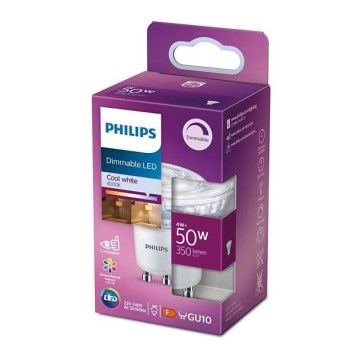 Dimmbare LED-Glühbirne Philips GU10/4W/230V 4000K