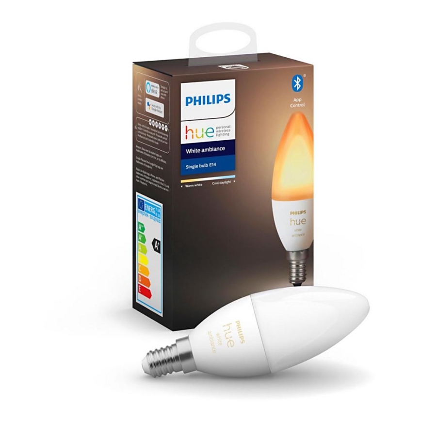 Dimmbare LED Glühbirne Philips Hue WHITE AMBIANCE B39 E14/5,2W/230V 2200K - 6500K